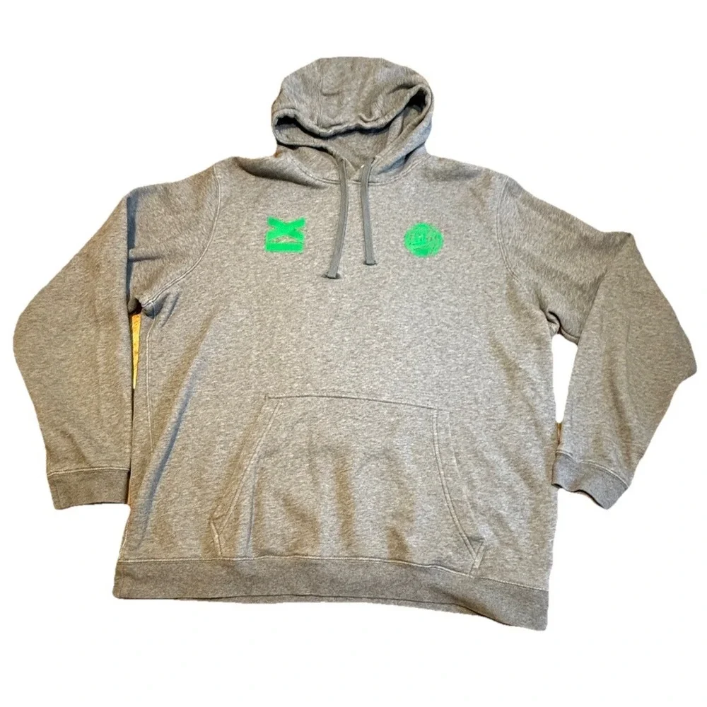 Nike EYBL Hoodie Men's XL‎ Basketball Green Swoosh League Pullover XI Back Print